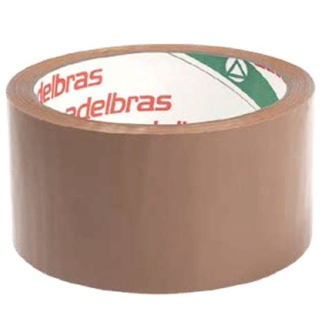 Fita Adesiva Marrom 48mm X 45m Para Empacotamento 4 Rolos