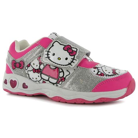 Hello Kitty Kids Childrens Light Up Trainers Sports Shoes | eBay