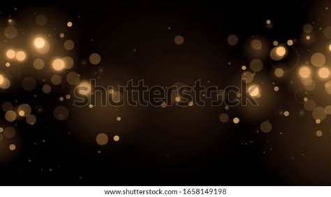 Luxury Gold Bokeh On Black Background Stock Illustration 1658149198