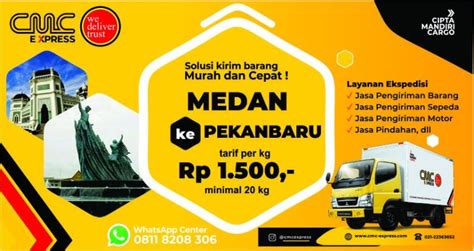 Ekspedisi Medan Ke Pekanbaru Murah Tarif Per Kg Min Kg