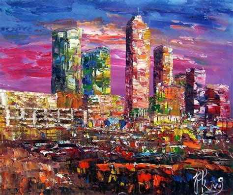 Houston Skyline Painting at PaintingValley.com | Explore collection of ...