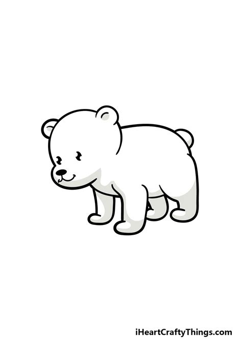 Cartoon Polar Bear Drawing How To Draw A Cartoon Polar Bear Step By Step