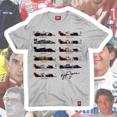 Camiseta Ayrton Senna Cinza