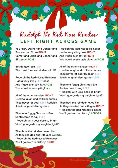 Printable Left Right Christmas Game | dev.onallcylinders.com