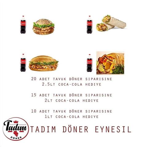 Menu at TADIM DÖNER EYNESİL Eynesil