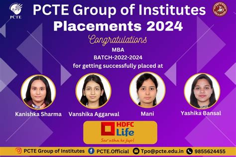 Pcte Group Of Institutes Ludhiana On Linkedin Hdfclife Placements