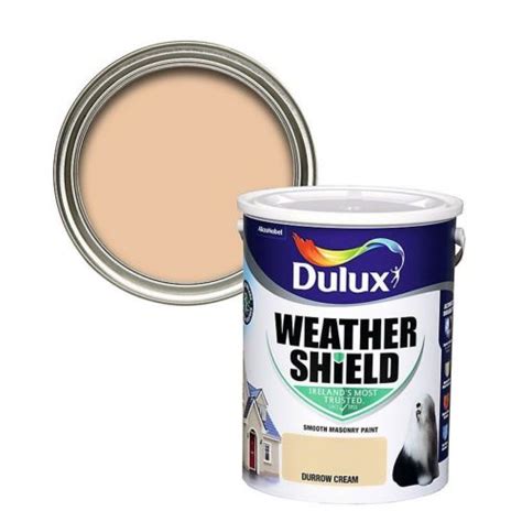 Buy A Dulux Weathershield Smooth Matt Masonry Paint 5l Durrow Cream