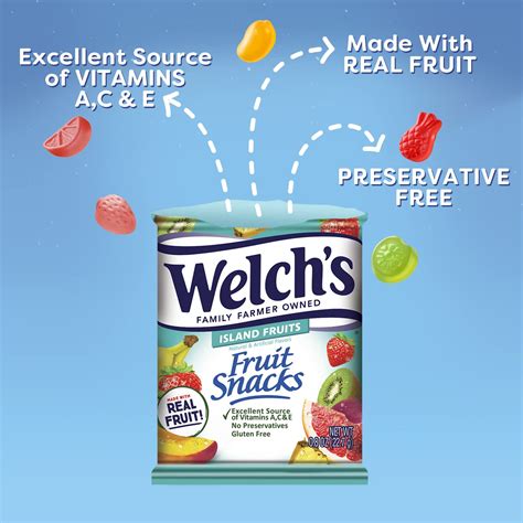 Welch S Fruit Snacks Fruit Punch And Island Fruits Variety Pack Gluten Free Bulk Pack