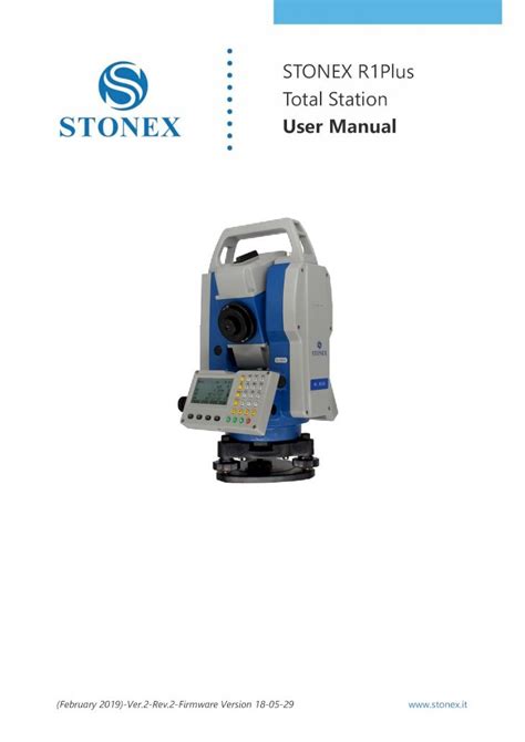 Pdf Stonex R Plus Total Station User Manual Stonex R Plus Total