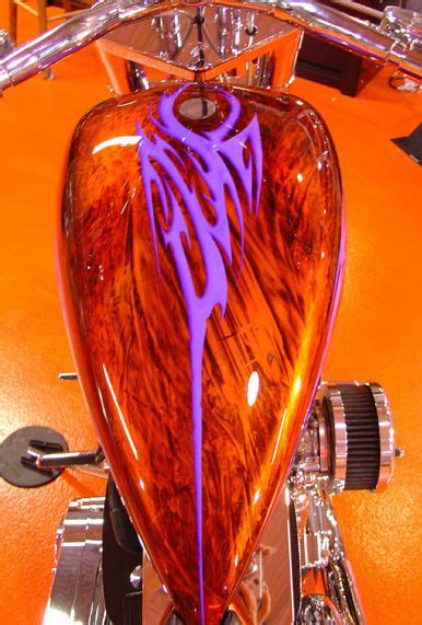 Orange Candy Pearl Marblized With Purple Airbrushed Graphics What A