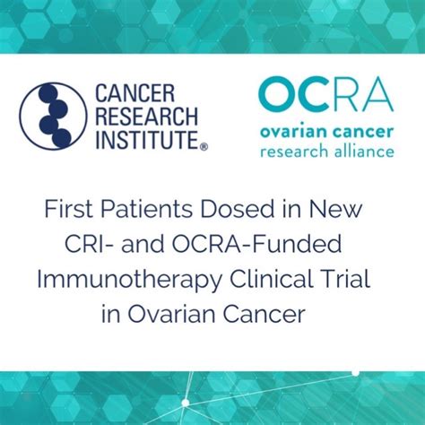 Trial Tests Novel Immunotherapy Combinations In Ovarian Cancer OCRA