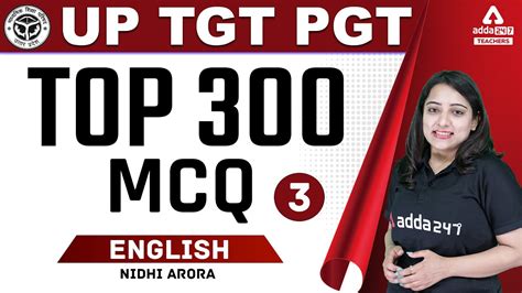 UP TGT PGT English Grammar Top 300 MCQs 3 By Nidhi Arora YouTube