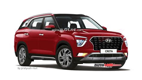 2021 Hyundai Creta 7 Seater SUV For India Rendered - 4 New Colours