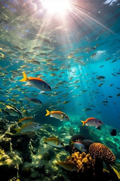 Premium Photo | Underwater ocean coral reefs with fishes