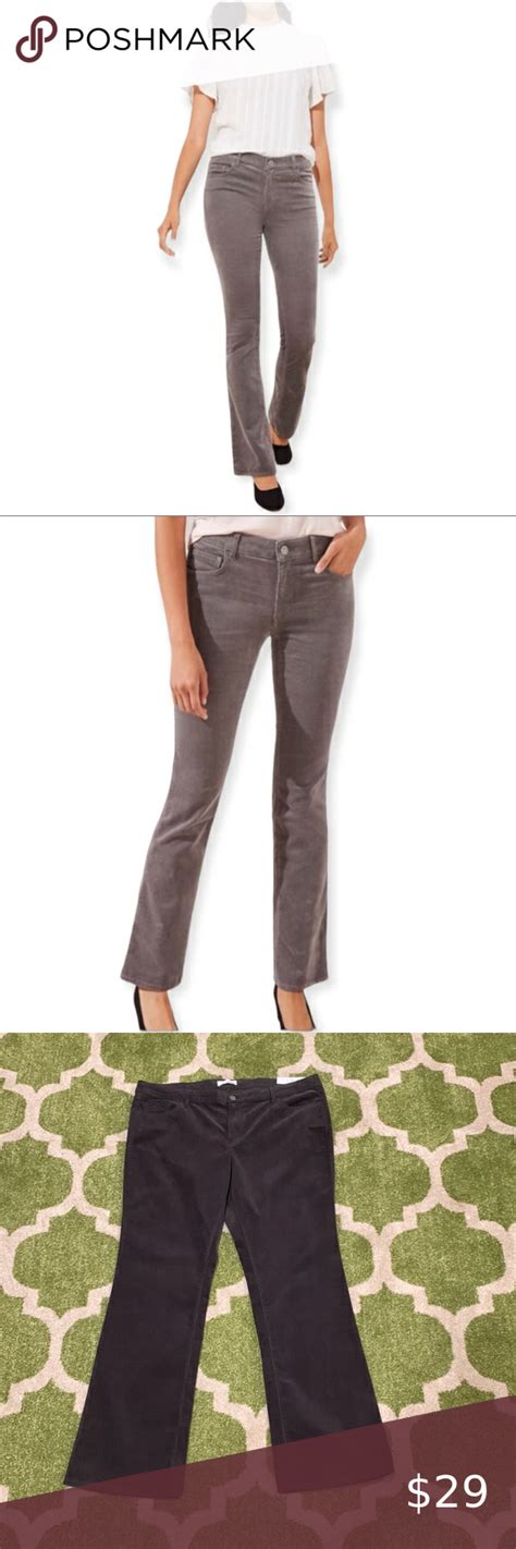 Loft Curvy Boot Gray Corduroys Corduroy Curvy Corduroy Pants