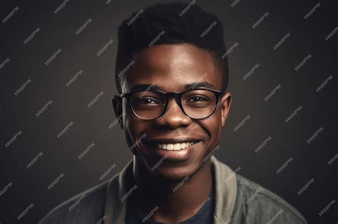 Premium Ai Image Joyful Happy African American Young Man In