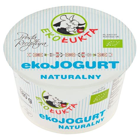 EkoŁukta Eko jogurt naturalny 180 g Zakupy online z dostawą do domu