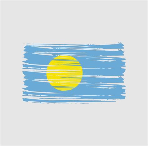 Palau Flag Brush Strokes National Flag 6414432 Vector Art At Vecteezy