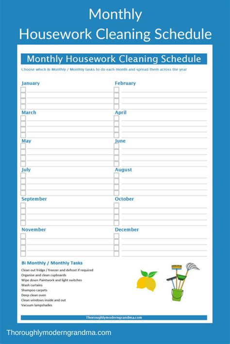 Housework Cleaning Schedule to simplify your life - Home Cleaning & Organising