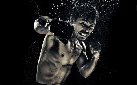 Papel de parede homens monocromático fotografia boxe Manny