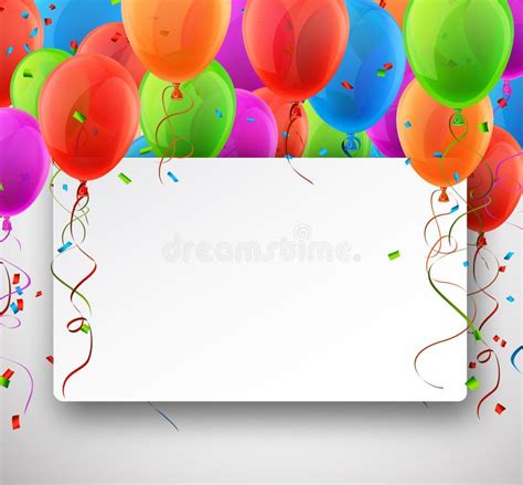 Celebrate Colorful Background With Balloons Stock Vector Illustration