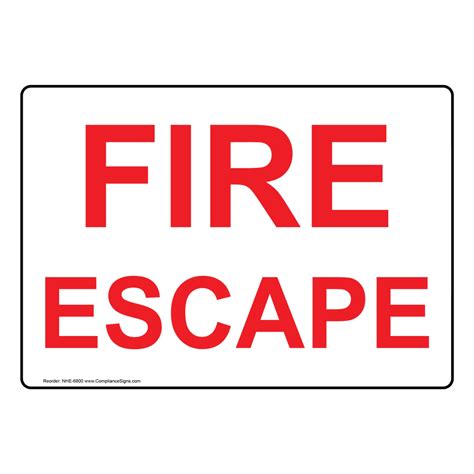 Fire Escape Sign NHE-6800