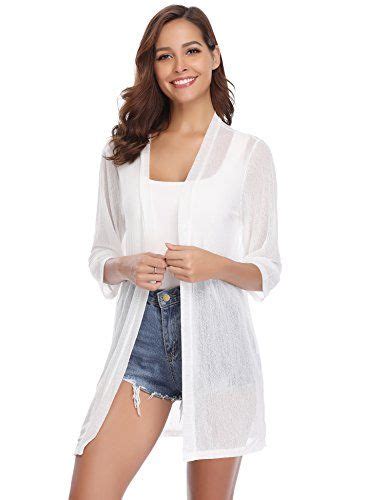 iClosam Cardigan Damen Lang Sommer Casual 3 16 Ärmel Bolero Strickjacke