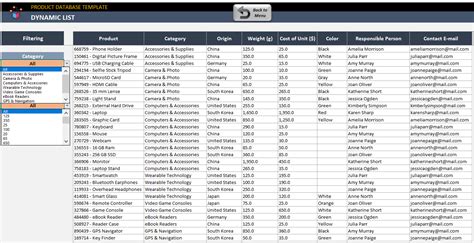 Excel Database Templates