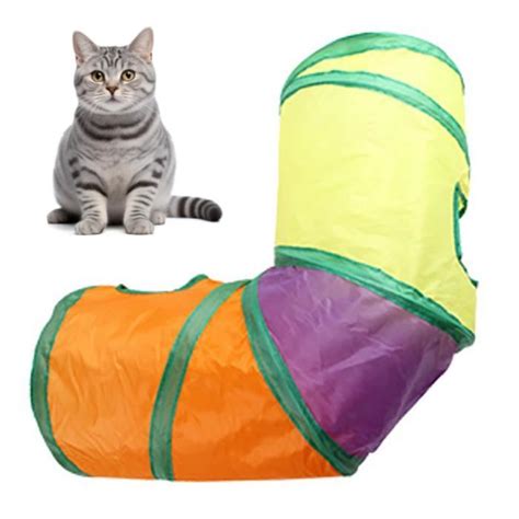 Estink Tunnel Pour Chat Tunnel Pliable Pour Chat Couleurs Arc En Ciel