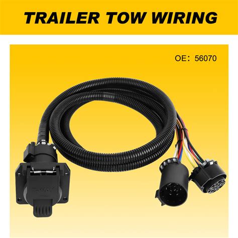 7 Way Trailer Weatherproof Plug Trailer Wiring Harness 7 Pin Trailer Connector Ebay