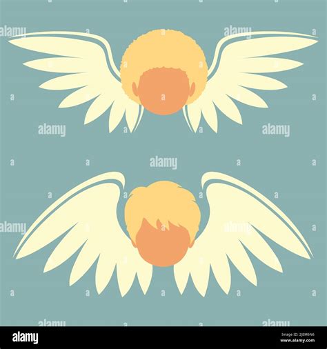 vector illustration of angel cupid with wings Stock Vector Image & Art ...