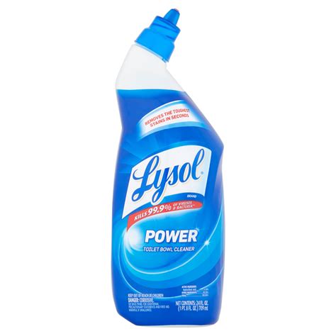 Lysol Power Toilet Bowl Cleaner Gel For Cleaning And Disinfecting Stain Removal 24oz