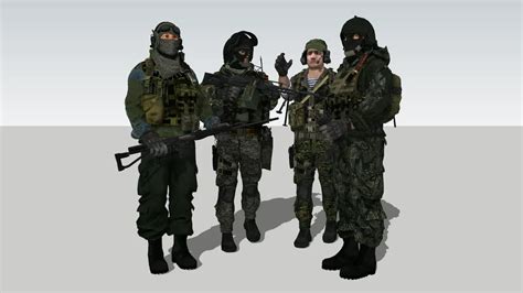 Russian Airborne Vdv Spetsnaz Tactical Team Set 01 3d Warehouse