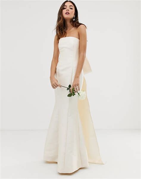 Asos Edition Bow Back Bandeau Wedding Dress Asos