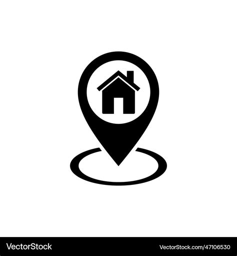 Address Icon Home Location Royalty Free Vector Image