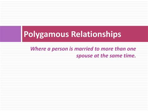 Polygamous Relationships Ppt Download