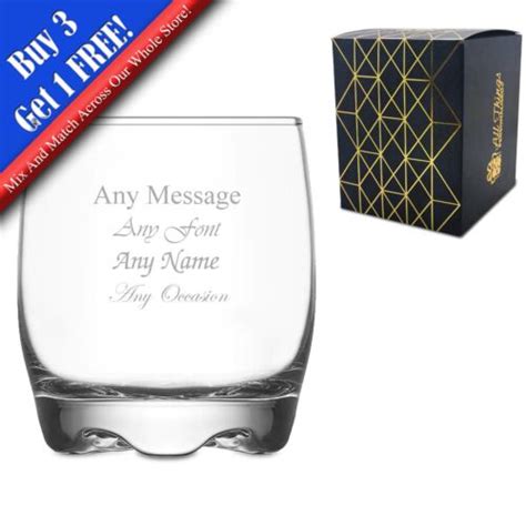 Personalised Engraved 290ml Lav Adora Whisky Glass T Boxed