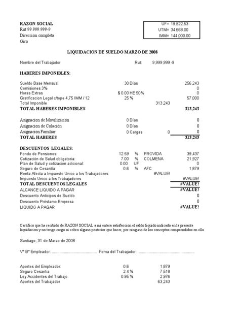 PDF Calculo Del Sueldo Liquido DOKUMEN TIPS