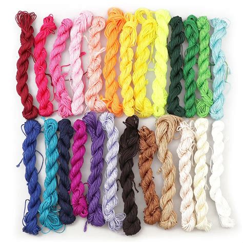 M Braided Macrame Silk Chinese Knot Satin Nylon Cord Polyester Rope