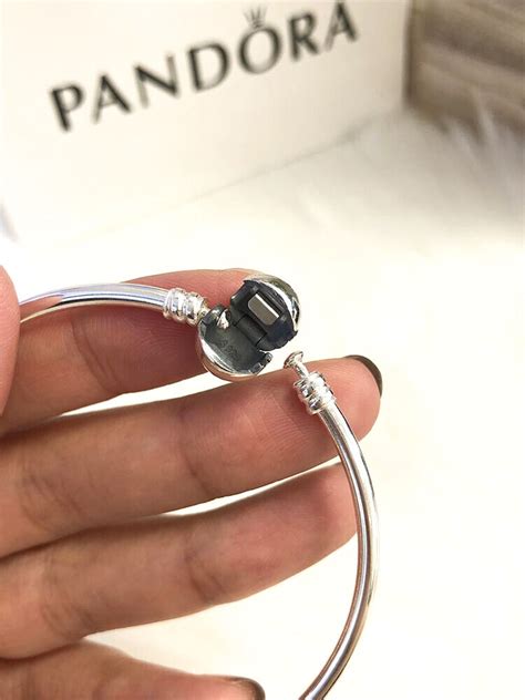 Authentic Pandora S Ale Bangle Bracelet Sterling Silver Size