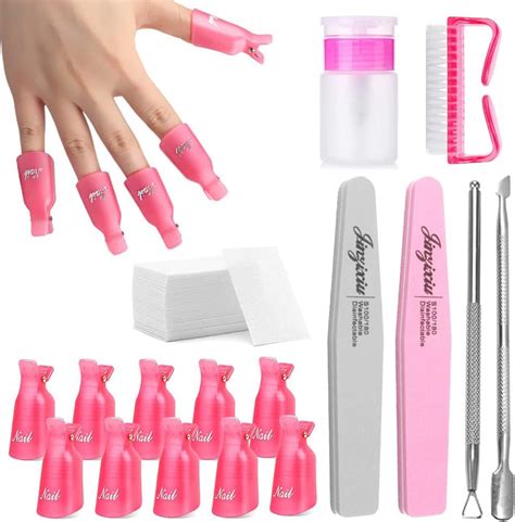 Outils De Dissolvant Pour Vernis Semi Permanent Kit Enlever Vernis