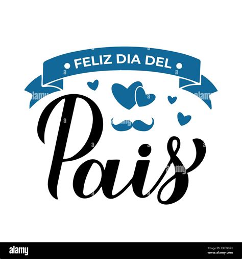 Feliz Dia Dos Pais Calligraphy Hand Lettering Isolated On White Happy