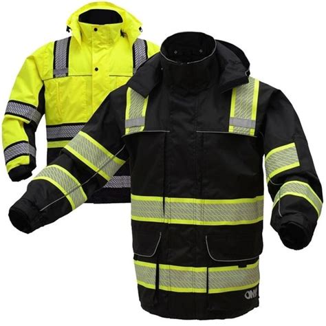 Hi Visibility Jacket, Class 3 Waterproof Parka with Reflective Ta | Hi ...