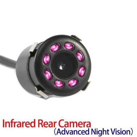 Hippcron Caméra de vue arrière pour voitures 4 LED avec inversion de