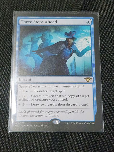 Mtg C Outlaws Of Thunder Junction Three Steps Ahead Ebay