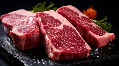 Exquisite Cuts Genuine Japanese Wagyu Beef With Luscious Marbling And