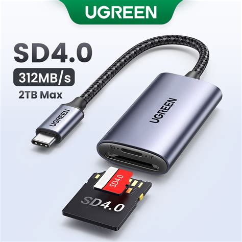 UGREEN Card Reader SD4 0 312MB S USB C To SD MicroSD TF Memory Card