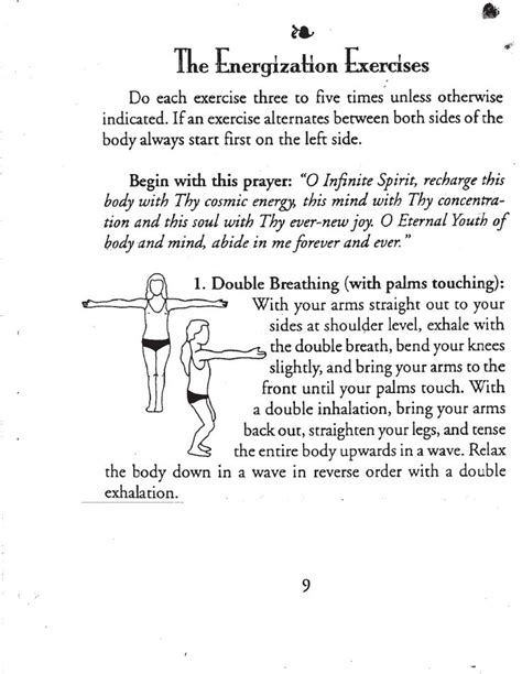 Energization Exercises From Booklet Exercise Booklet Paramahansa