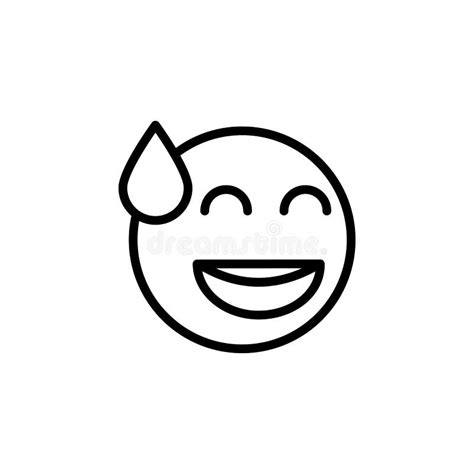 Laughing Emoji Outline Icon Signs And Symbols Can Be Used For Web Logo Mobile App Ui Ux