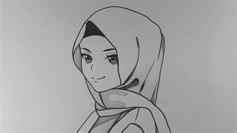 Cara Menggambar Anime Hijab Untuk Pemula Step By Step Youtube